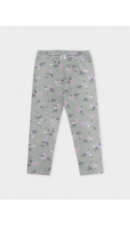 КП 4074/холодная мята,сказочные цветы брюки (лосины)