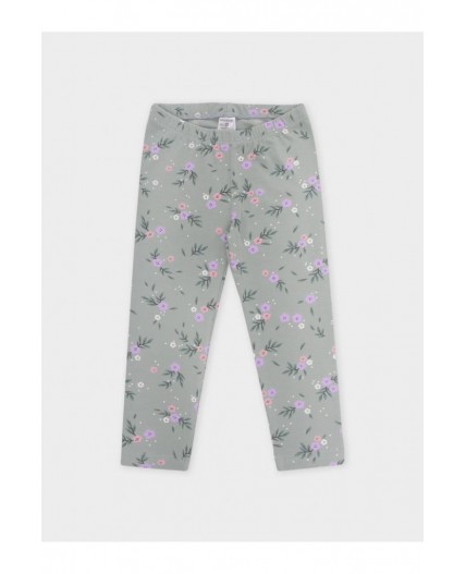 КП 4074/холодная мята,сказочные цветы брюки (лосины)