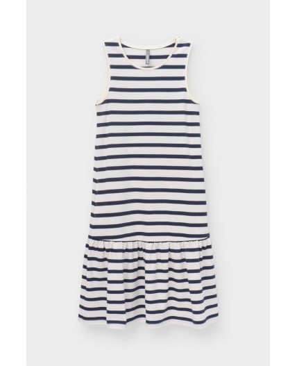 КР 5803/античный белый,полоска к396 сарафан