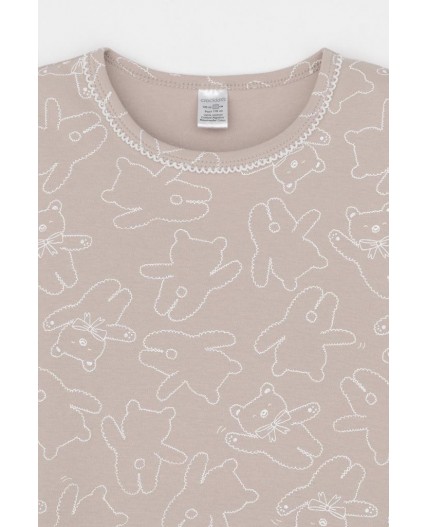 К 1156/бежевый,мини плюшевые мишки сорочка