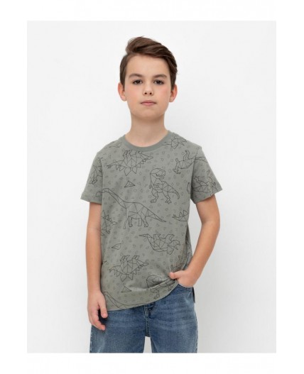 КР 302160-1/зеленый чай,динозавры фуфайка (футболка)