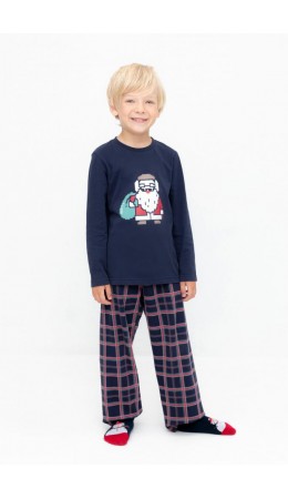 К 1600/глубокий синий,шотландская клетка пижама