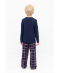 К 1600/глубокий синий,шотландская клетка пижама