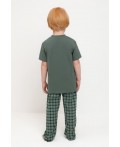 К 1599/зеленый мох,клетка пижама