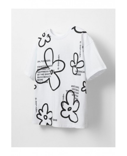 КБ 302923/белый(цветы) фуфайка (футболка)