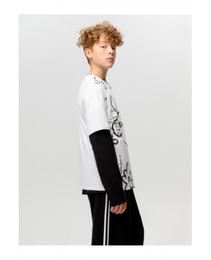 КБ 302923/белый(цветы) фуфайка (футболка)