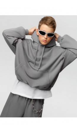 КБ 302927/серый 3911 джемпер (худи) подр