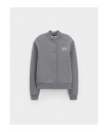 КР 302836/серый меланж к605 жакет (бомбер)