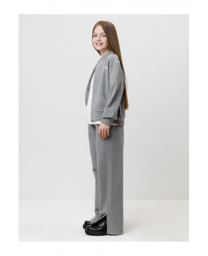 КР 302836/серый меланж к605 жакет (бомбер)