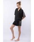 Комплект жен.(блузка и шорты) Sandara черный