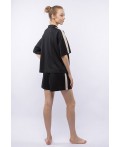 Комплект жен.(блузка и шорты) Sandara черный