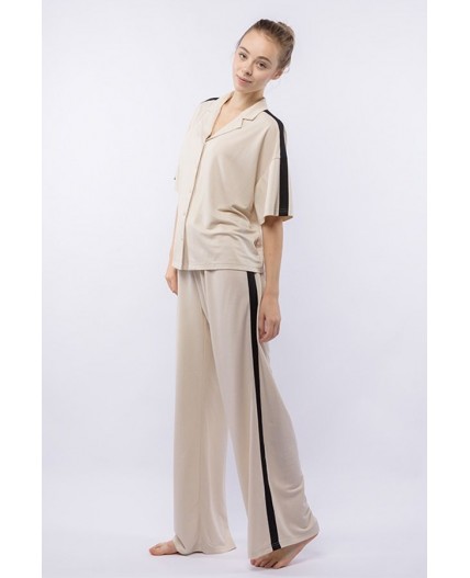 Комплект жен. (блузка и брюки) Sanda молочный