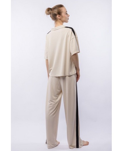 Комплект жен. (блузка и брюки) Sanda молочный