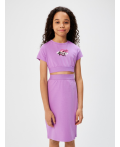 Комплект детский для девочек ((1)топ укороченный и (2)юбка) Lenita фиолетовый
