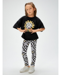 Комплект для девочек ((1)футболка и (2)брюки) Evora черно-белый