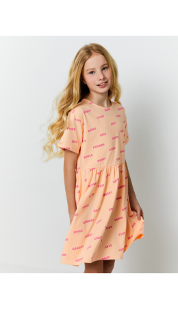 Платье детское для девочек Rusne22 персиковый