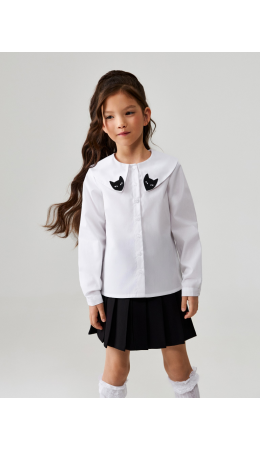 Блузка детская для девочек Prodlenka белый