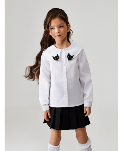Блузка детская для девочек Prodlenka белый