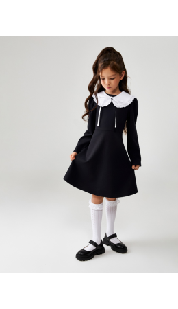 Платье детское для девочек Cover черный-синий