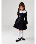 Платье детское для девочек Cover черный-синий