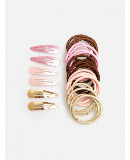 Набор из 20 резинок и 6 заколок для волос дет Ellie цветной