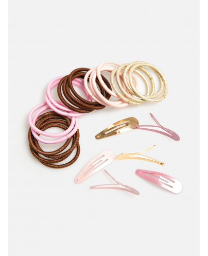 Набор из 20 резинок и 6 заколок для волос дет Ellie цветной