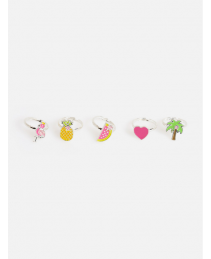 Набор из 5 колец дет. Issa цветной