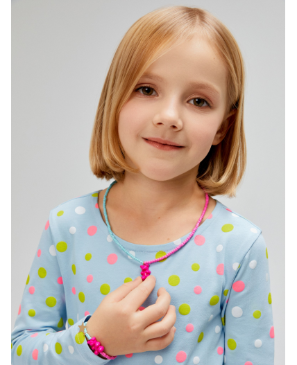 Комплект (бусы + браслет) детский Shipla цветной