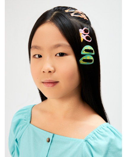 Набор из 6 заколок для волос дет. Stanley цветной