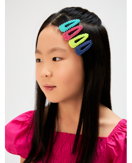 Набор из 4 заколок для волос дет. Wilts цветной