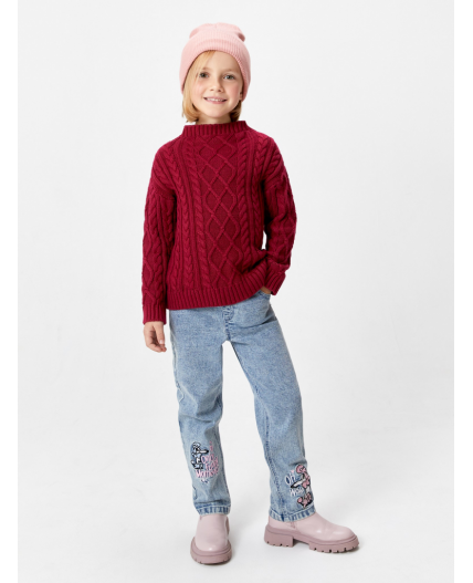 Свитер детский для девочек Linda бордовый