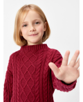 Свитер детский для девочек Linda бордовый