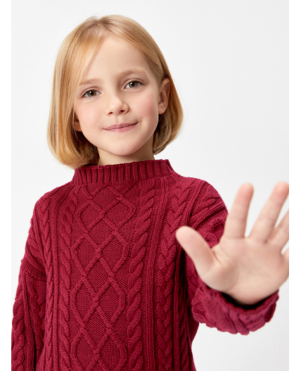 Свитер детский для девочек Linda бордовый