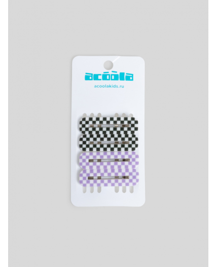 Набор из 4 заколок для волос дет. Bobby цветной