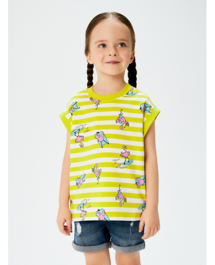 Футболка детская для девочек Bereg полоска