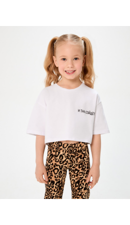 Футболка детская для девочек Krug белоснежный