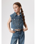 Жилет джинсовый детский для девочек Geneva голубой