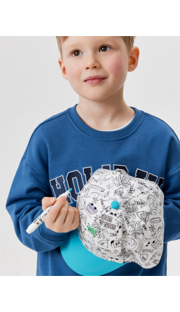 Набор детский (кепка и 5 маркеров) Krasym черно-белый