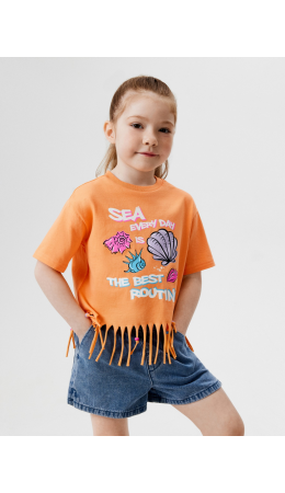 Футболка детская для девочек Legrena оранжевый