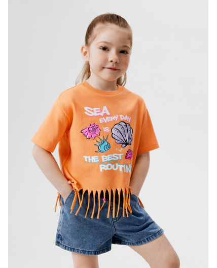 Футболка детская для девочек Legrena оранжевый