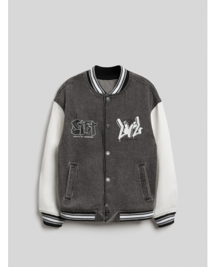 Куртка джинсовая детская для мальчиков Leinor серый