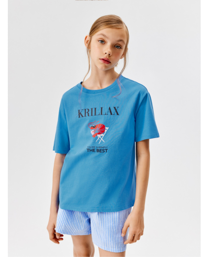 Футболка детская для девочек Galatsia голубой