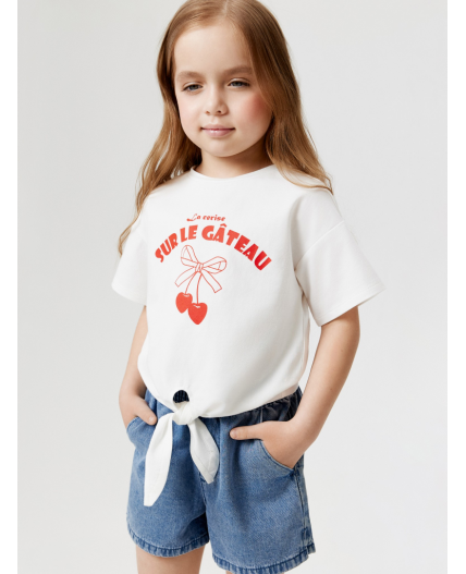 Футболка детская для девочек Egina молочный