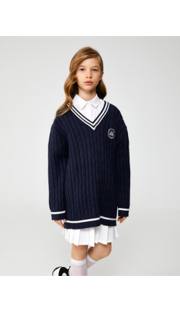 Джемпер детский для девочек Felipa темно-синий
