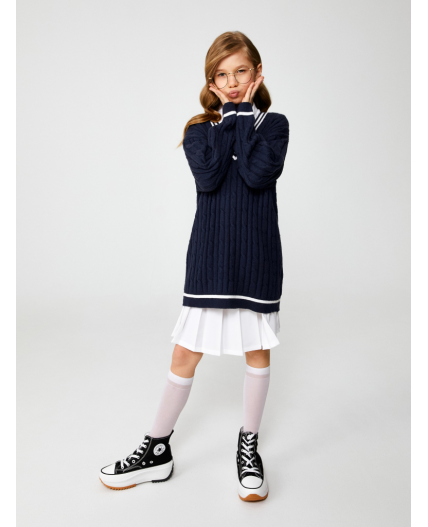 Джемпер детский для девочек Felipa темно-синий