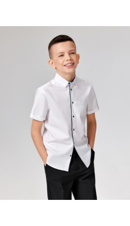 Сорочка верхняя детская для мальчиков Lars белый