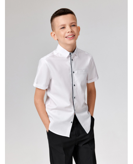 Сорочка верхняя детская для мальчиков Lars белый