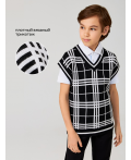 Жилет детский для мальчиков Armando черно-белый
