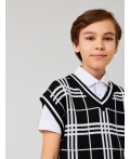 Жилет детский для мальчиков Armando черно-белый