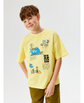 Футболка детская для мальчиков Buru бледно-желтый
